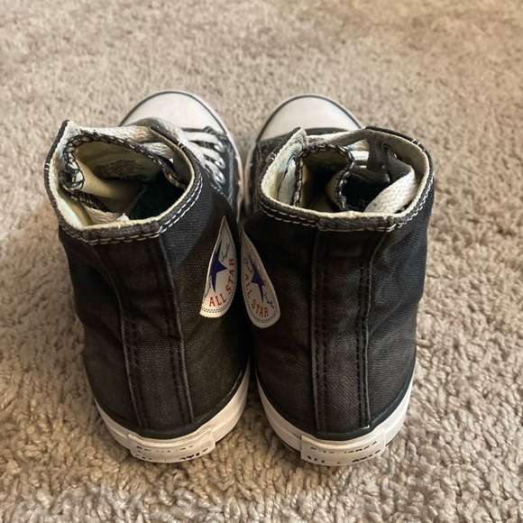 Converse all stars Chuck Taylor Hi Black and White unisex Youth Sneakers - Picture 7 of 17